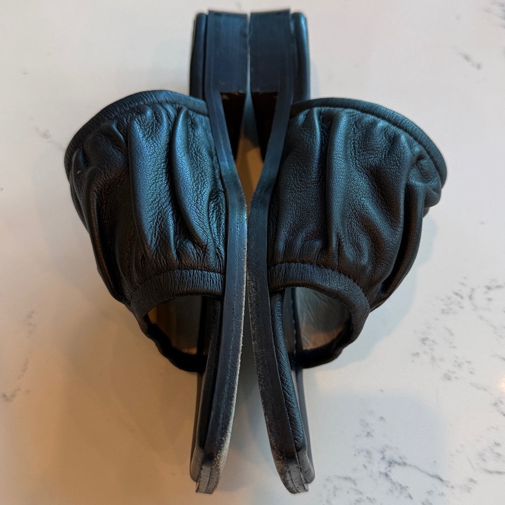 Wandler Mila Puffy Lambskin Flat Sandal Slip-On Mule Black Color Size 38 US 8.5 - Picture 8 of 15